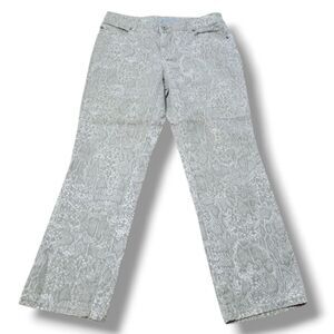Chico's Jeans Size 0 W29" x L26.5" Chico's Platinum Denim Pants Snakeskin Print